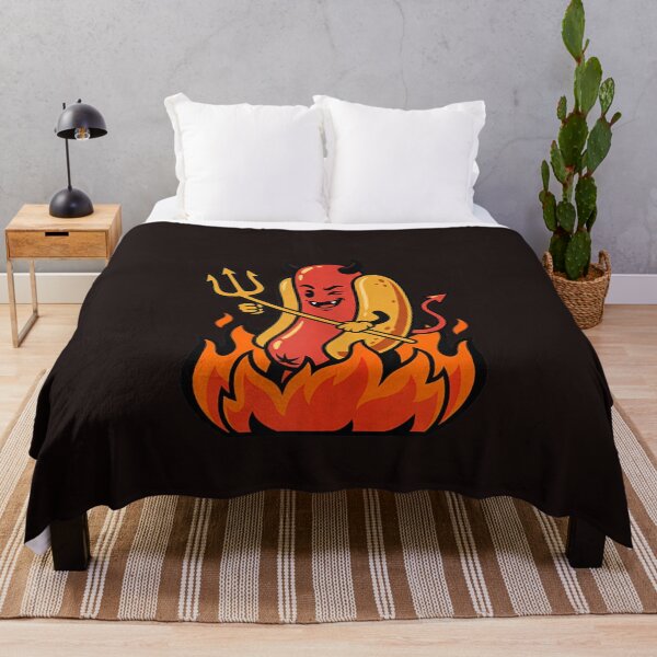 Item preview, Funny Devil Hot Dog Halloween Cute Spicy Food Vintage Graphic designed and sold by mari-kayden.