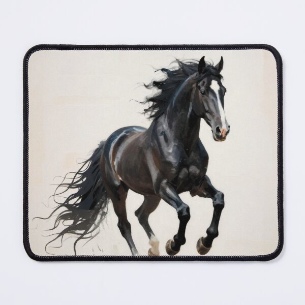 Item preview, Elegant Galloping Horses - Black horse 2 designed and sold by Lucia Amaris Art.