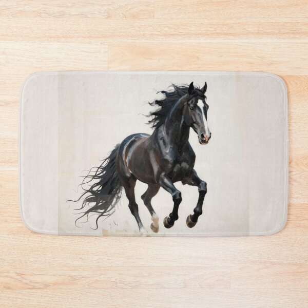 Item preview, Elegant Galloping Horses - Black horse 2 designed and sold by Lucia Amaris Art.