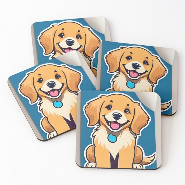 Item preview, Animals - Young Golden Retriever, Colorful Kids Illustration designed and sold by World-Pets.