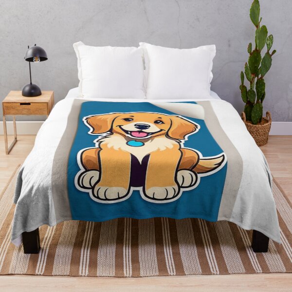 Item preview, Animals - Young Golden Retriever, Colorful Kids Illustration designed and sold by World-Pets.