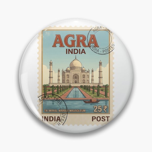 Artikelvorschau, Vintage Taj Mahal Agra Indien Reisebriefmarke entworfen und verkauft von k3rstman1.