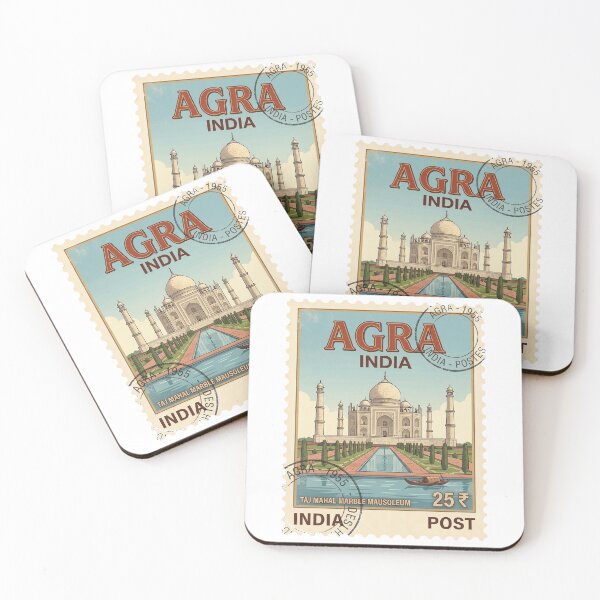 Item preview, Vintage Taj Mahal Agra India Travel Stamp designed and sold by k3rstman1.
