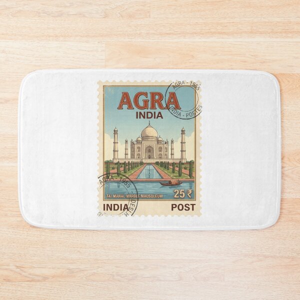 Item preview, Vintage Taj Mahal Agra India Travel Stamp designed and sold by k3rstman1.
