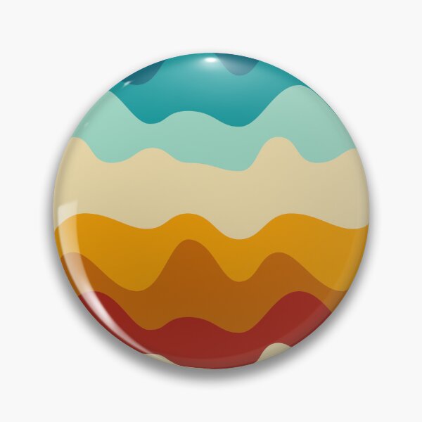 Item preview, Retro 70s Wavy Sunset Aesthetic Ocean Waves Pattern designed and sold by Zaya_art.