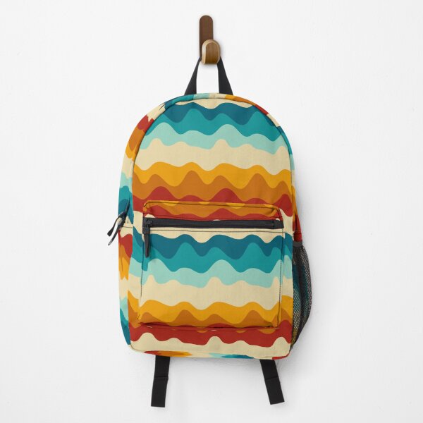 Item preview, Retro 70s Wavy Sunset Aesthetic Ocean Waves Pattern designed and sold by Zaya_art.