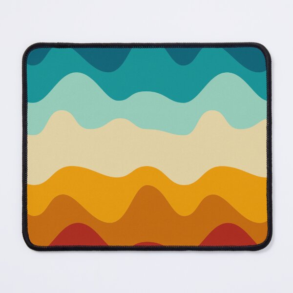 Item preview, Retro 70s Wavy Sunset Aesthetic Ocean Waves Pattern designed and sold by Zaya_art.