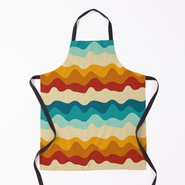 Item preview, Retro 70s Wavy Sunset Aesthetic Ocean Waves Pattern designed and sold by Zaya_art.
