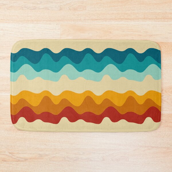 Item preview, Retro 70s Wavy Sunset Aesthetic Ocean Waves Pattern designed and sold by Zaya_art.