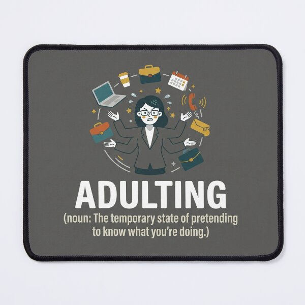 Item preview, Funny Adulting Definition Busy Office Life designed and sold by Owcomm.