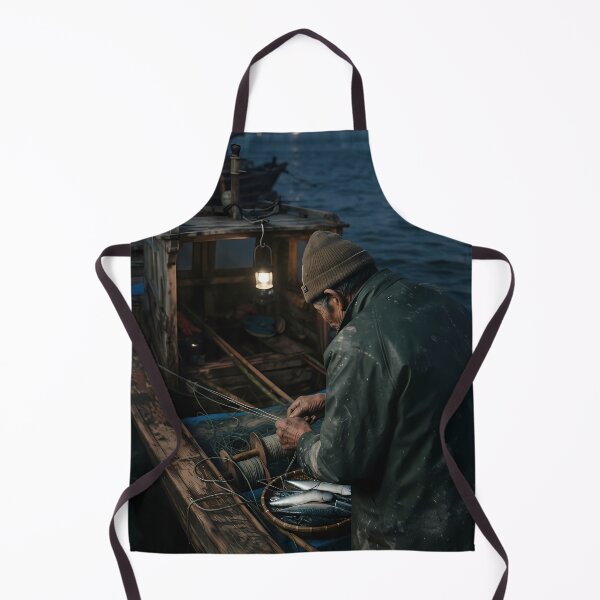 Item preview, The Old Man and the Sea - Dawn Departure | Korean Traditional Fishermen Art designed and sold by SOOstudio73.