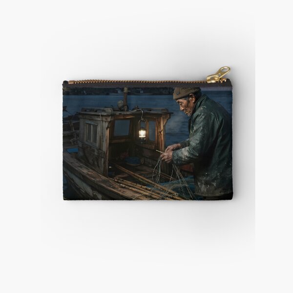 Item preview, The Old Man and the Sea - Dawn Departure | Korean Traditional Fishermen Art designed and sold by SOOstudio73.