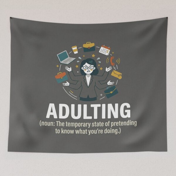Item preview, Funny Adulting Definition Busy Office Life designed and sold by Owcomm.
