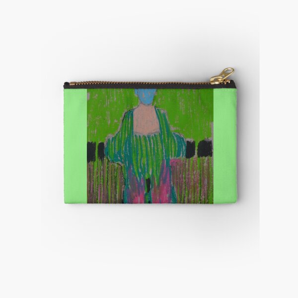Item preview, Cyan Face Abstract Figurative Pastel Painting designed and sold by Gela Mikava.