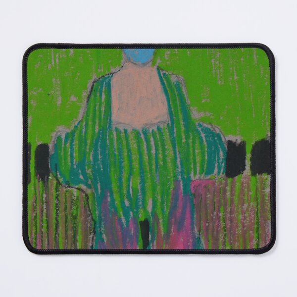 Item preview, Cyan Face Abstract Figurative Pastel Painting designed and sold by Gela Mikava.