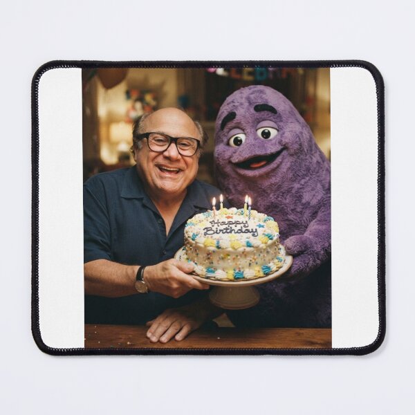 Item preview, Danny devito grimace Ronald mcdonald mcdonalds meme memes funny parody christmas birthday designed and sold by CheeseBlueprint.