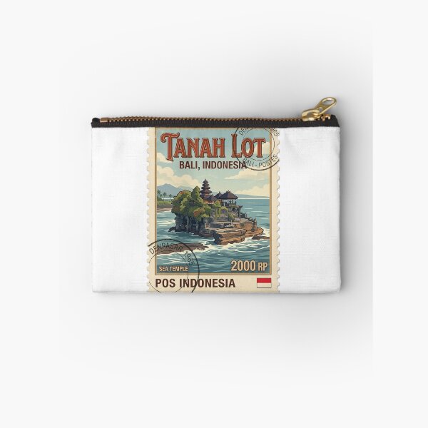 Item preview, Tanah Lot Bali Sea Temple Vintage Travel Stamp designed and sold by k3rstman1.
