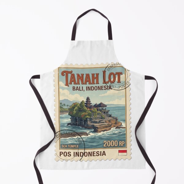 Item preview, Tanah Lot Bali Sea Temple Vintage Travel Stamp designed and sold by k3rstman1.