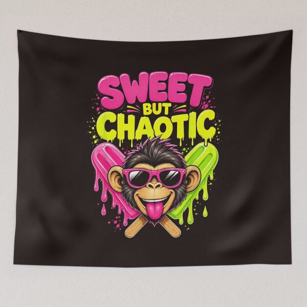 Item preview, Funny Sweet But Chaotic Monkey Popsicle Summer Retro Cute Party Design designed and sold by mari-kayden.