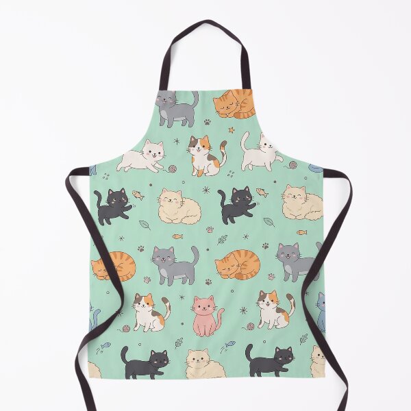Item preview, Cute Cat Seamless Pattern Design designed and sold by ashenlocs.