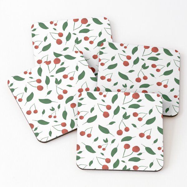 Item preview, Pretty cherries on a white background designed and sold by BelirisCréations.