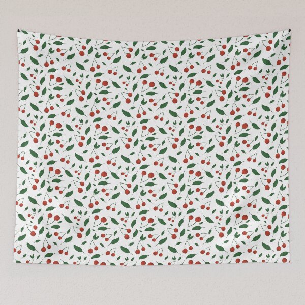 Item preview, Pretty cherries on a white background designed and sold by BelirisCréations.
