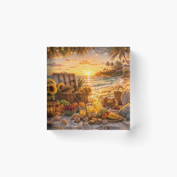 Item preview, Golden Sunset Beach Picnic designed and sold by Gold&pixels.