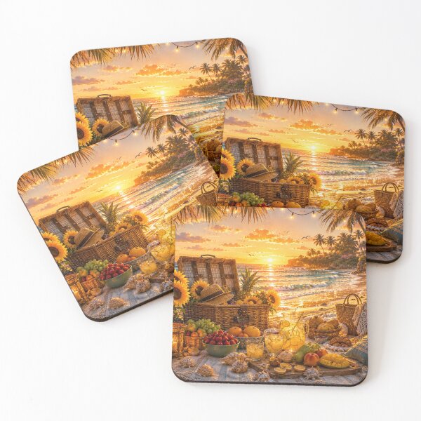 Item preview, Golden Sunset Beach Picnic designed and sold by Gold&pixels.