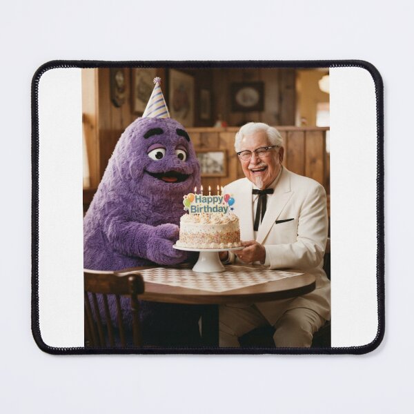 Item preview, Colonel sanders grimace Ronald mcdonald mcdonalds meme memes funny parody christmas birthday designed and sold by CheeseBlueprint.