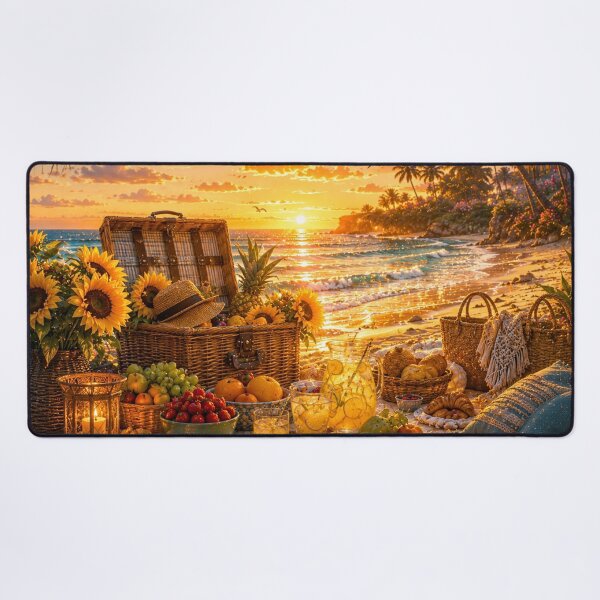 Item preview, Golden Sunset Beach Picnic designed and sold by Gold&pixels.