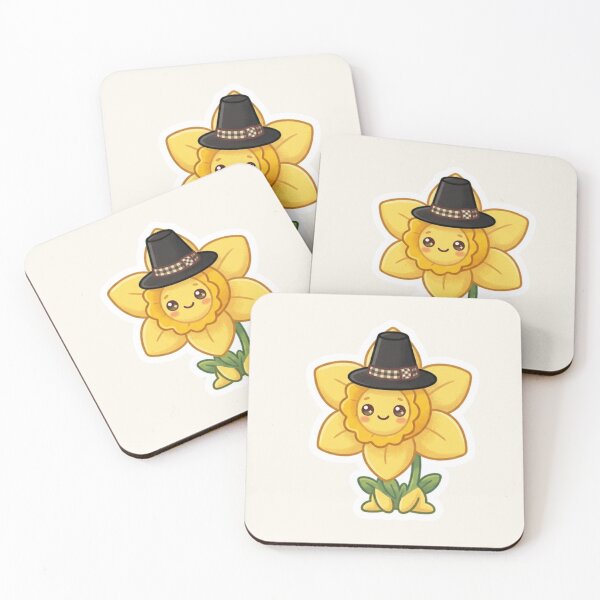 Item preview, Daffodil Wearing Welsh Hat – Cute Cymru Floral designed and sold by Cerys-GS.