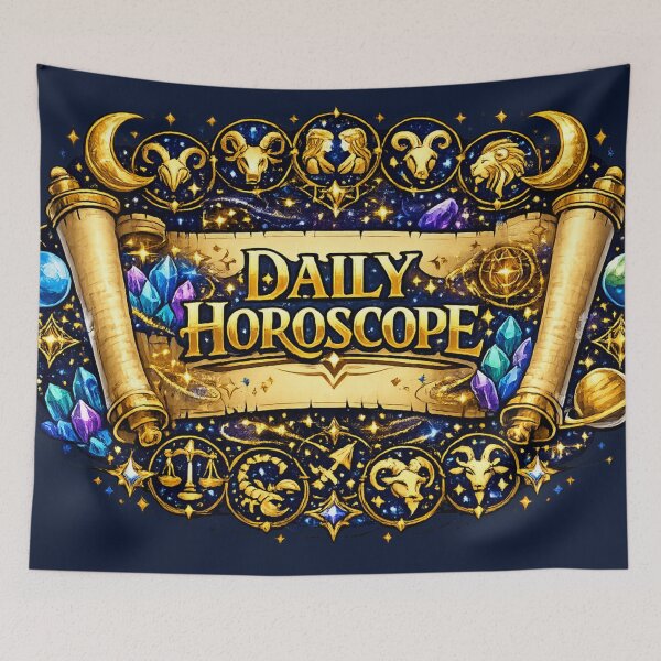 Item preview, Daily Horoscope Scroll | Zodiac Astrology Fantasy Crystal Design T-Shirt  designed and sold by irfanshikh.