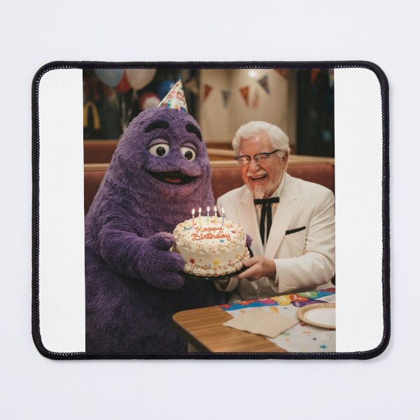 Item preview, Colonel sanders grimace Ronald mcdonald mcdonalds meme memes funny parody christmas birthday designed and sold by CheeseBlueprint.