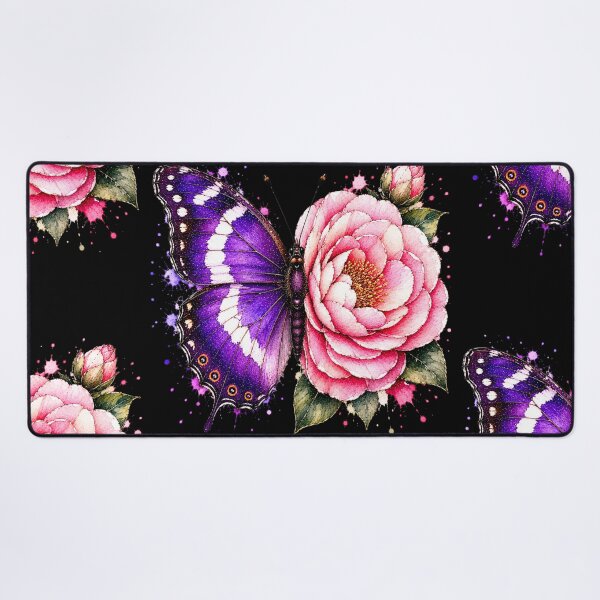 Item preview, Camellia Butterfly Watercolor Illustration designed and sold by ColorSplash123.