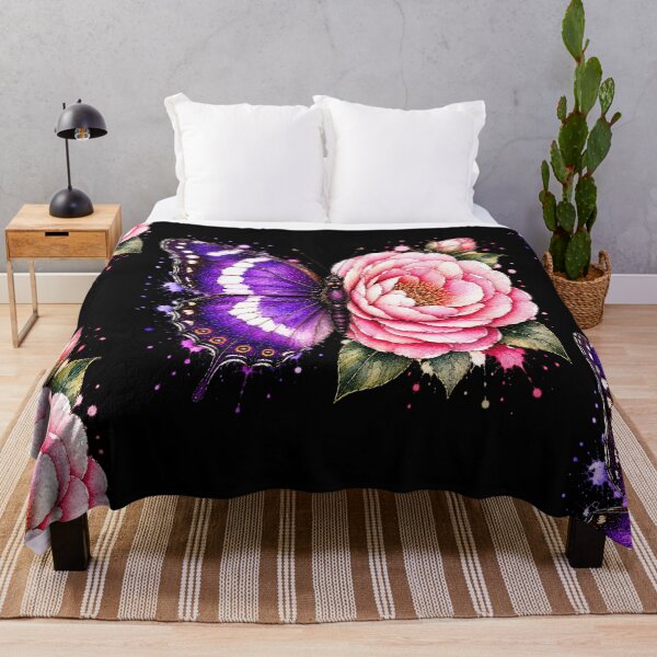 Item preview, Camellia Butterfly Watercolor Illustration designed and sold by ColorSplash123.