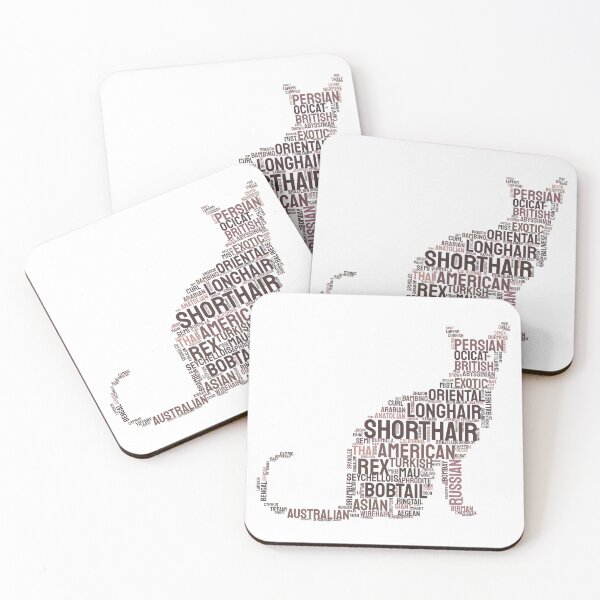 Item preview, Sitting Cat Breeds Typography Silhouette Design designed and sold by AyfuDesigns.
