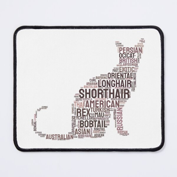 Item preview, Sitting Cat Breeds Typography Silhouette Design designed and sold by AyfuDesigns.