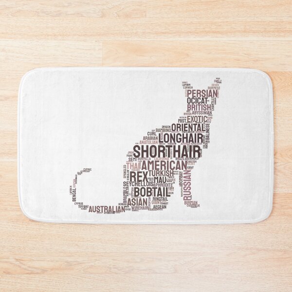 Item preview, Sitting Cat Breeds Typography Silhouette Design designed and sold by AyfuDesigns.
