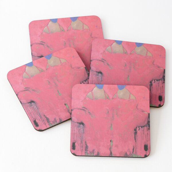 Item preview, Pink Twins Abstract Figurative Canvas Painting designed and sold by Gela Mikava.