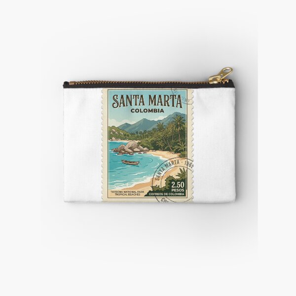 Item preview, Vintage Santa Marta Colombia Travel Stamp designed and sold by k3rstman1.
