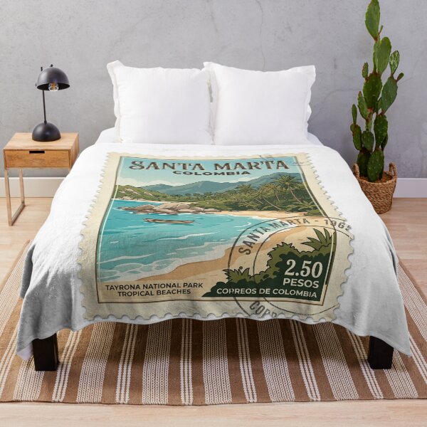 Item preview, Vintage Santa Marta Colombia Travel Stamp designed and sold by k3rstman1.