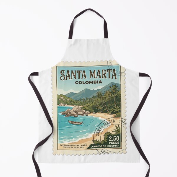 Item preview, Vintage Santa Marta Colombia Travel Stamp designed and sold by k3rstman1.