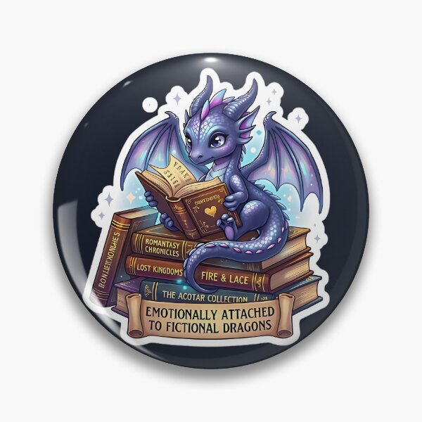 Item preview, Emotionally Attached to Fictional Dragons - Sticker Romantasy designed and sold by AlruanceStudio.