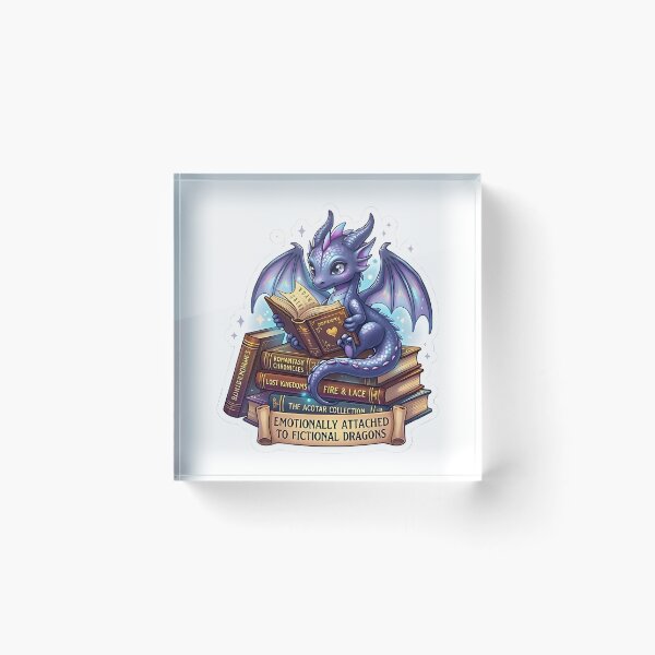 Item preview, Emotionally Attached to Fictional Dragons - Sticker Romantasy designed and sold by AlruanceStudio.