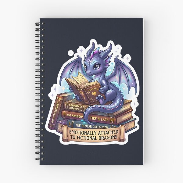 Item preview, Emotionally Attached to Fictional Dragons - Sticker Romantasy designed and sold by AlruanceStudio.