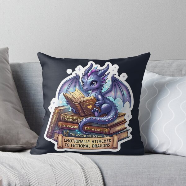 Item preview, Emotionally Attached to Fictional Dragons - Sticker Romantasy designed and sold by AlruanceStudio.