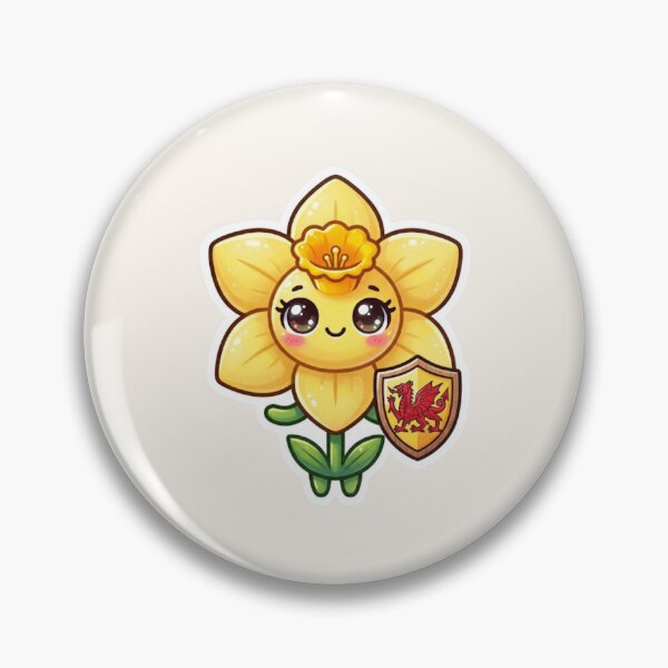Item preview, Daffodil with Welsh Shield – Floral Cymru Pride designed and sold by Cerys-GS.