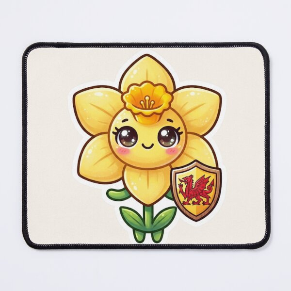 Item preview, Daffodil with Welsh Shield – Floral Cymru Pride designed and sold by Cerys-GS.