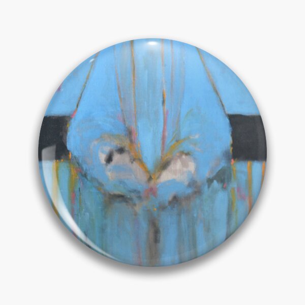 Item preview, Sky Blue Abstract Figure Pink Face Painting designed and sold by Gela Mikava.