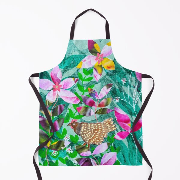 Item preview, Chicken in the Garden, colourful botanical, designed and sold by Jess Stride.